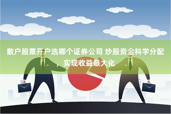 散户股票开户选哪个证券公司 炒股资金科学分配，实现收益最大化
